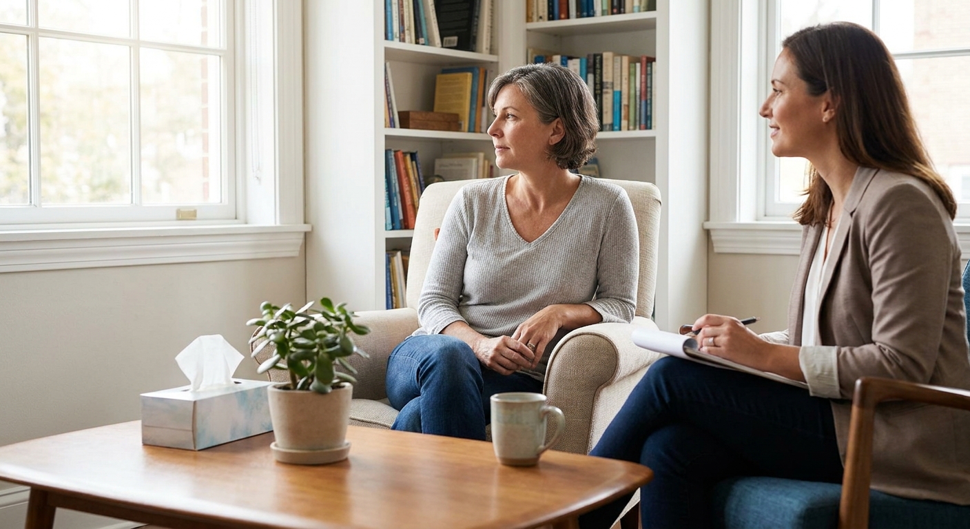 Individual therapy for empty nesters adjusting to change